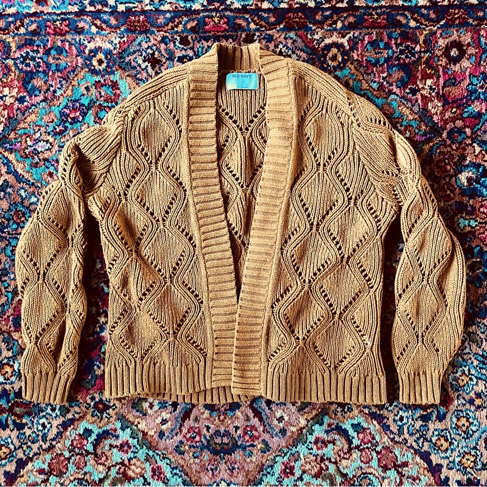 Chunky cardigan sweater | Old Navy | Open front, knit | Small